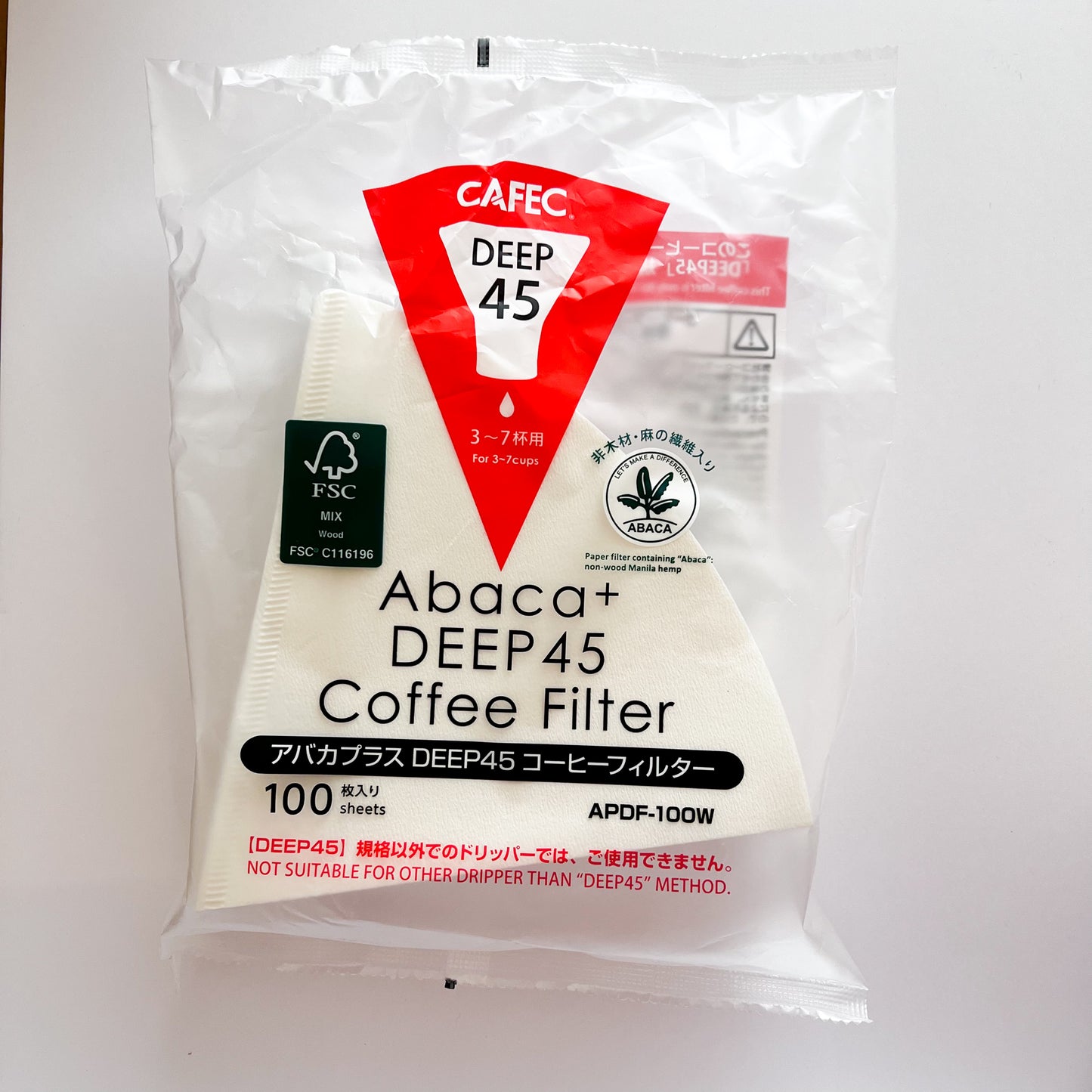 CAFEC Abaca Plus DEEP45 Coffee Filter