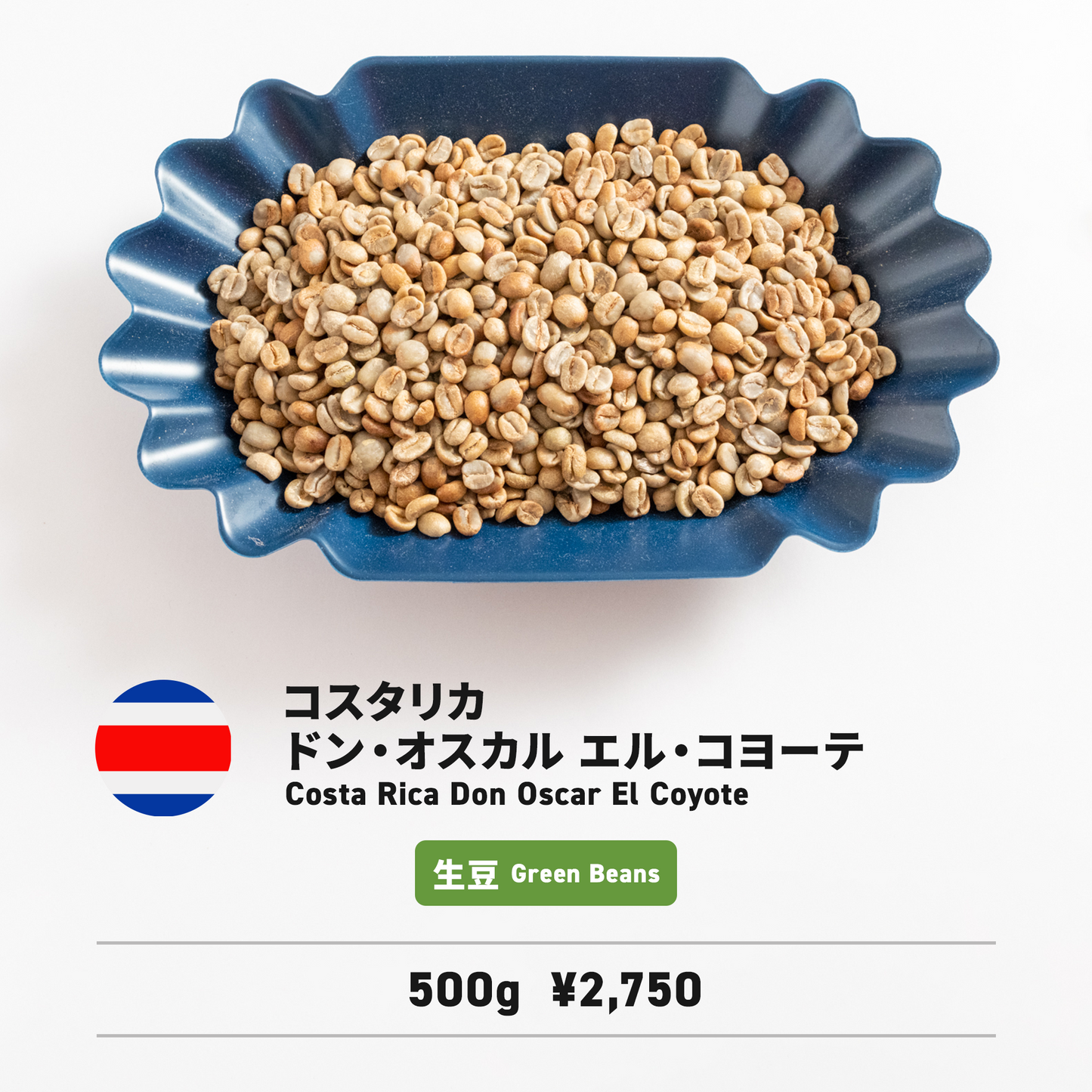 コスタリカ ドン・オスカル エル・コヨーテ ビジャロボス RH 生豆 500g